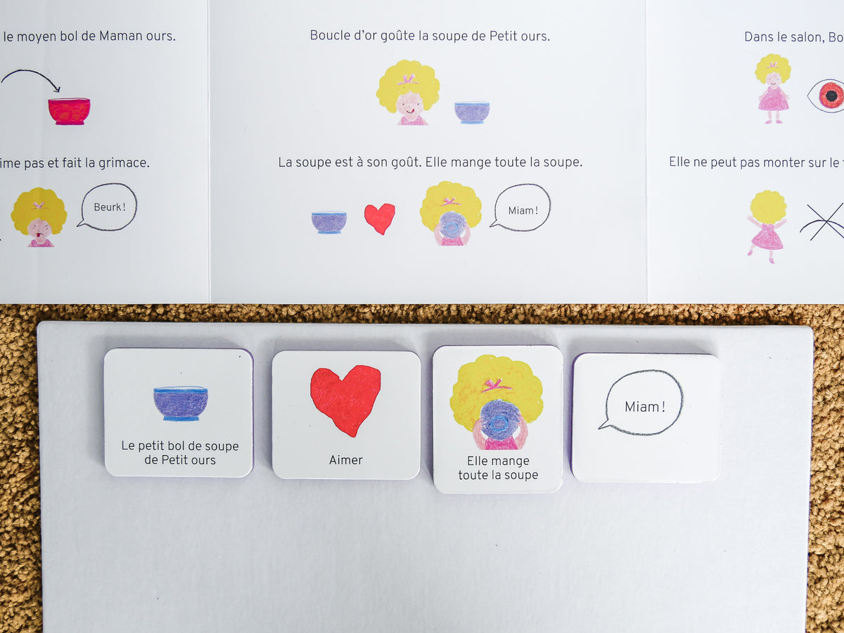 Boucle d’or et les 3 ours — contenu du coffret (2/3)